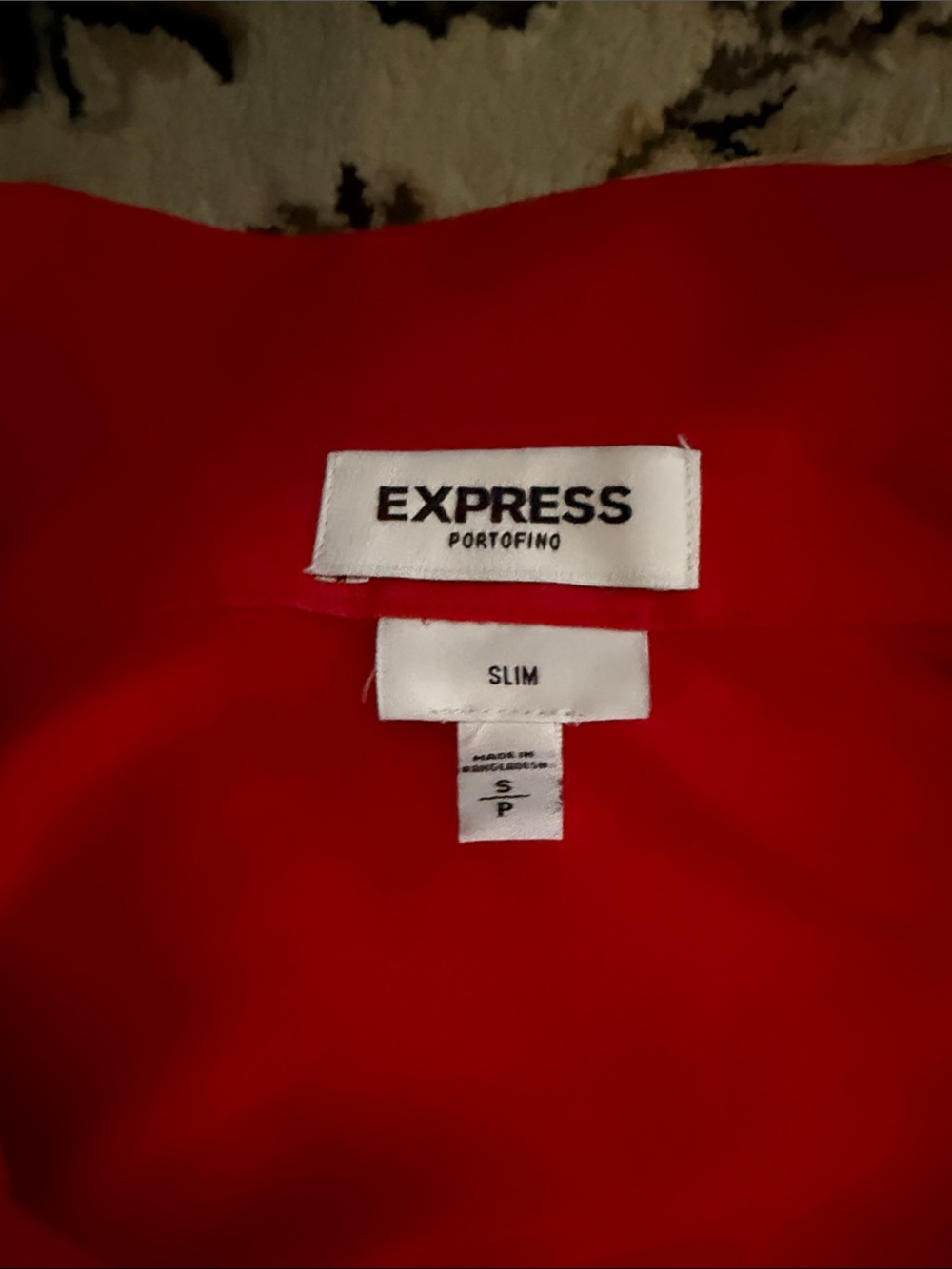 Express Red Button-Front Blouse - Picture 3 of 3